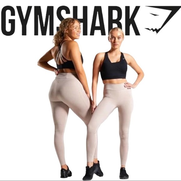 Gymshark Pants - Gymshark Laser Cut Tights Taupe Medium
